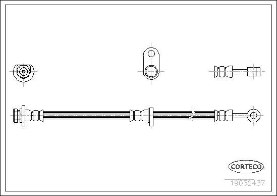 Corteco 19032437 - Тормозной шланг autospares.lv