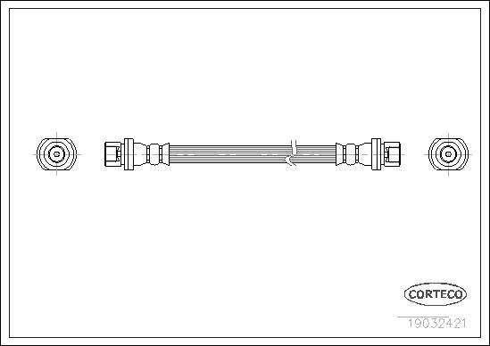 Corteco 19032421 - Тормозной шланг autospares.lv