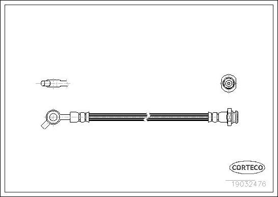 Corteco 19032476 - Тормозной шланг autospares.lv