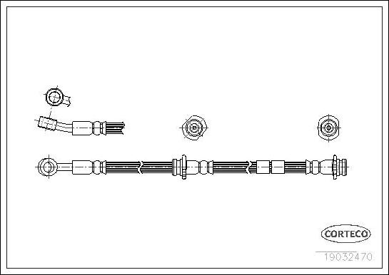 Corteco 19032470 - Тормозной шланг autospares.lv