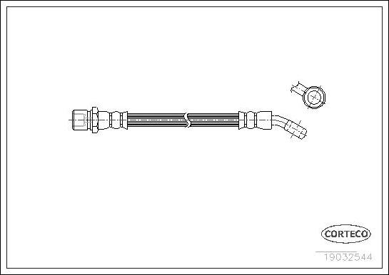 Corteco 19032544 - Тормозной шланг autospares.lv