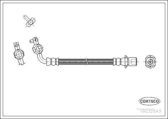 Corteco 19032543 - Тормозной шланг autospares.lv