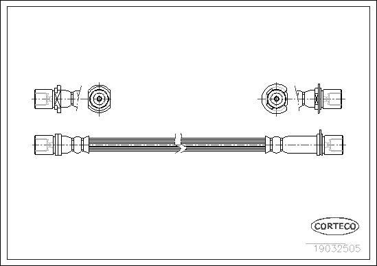 Corteco 19032505 - Тормозной шланг autospares.lv