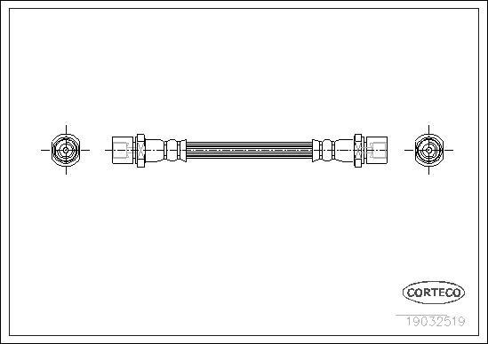 Corteco 19032519 - Тормозной шланг autospares.lv