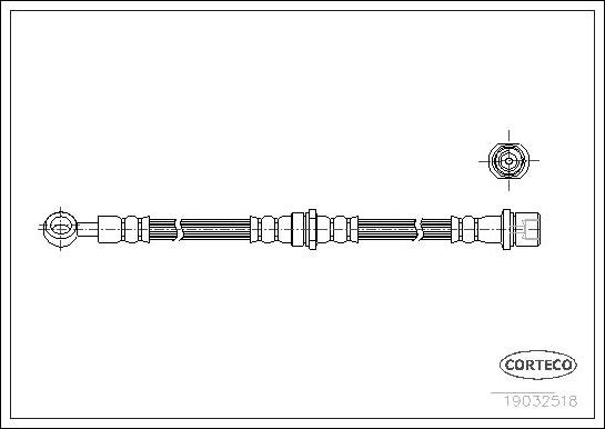 Corteco 19032518 - Тормозной шланг autospares.lv