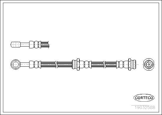 Corteco 19032588 - Тормозной шланг autospares.lv