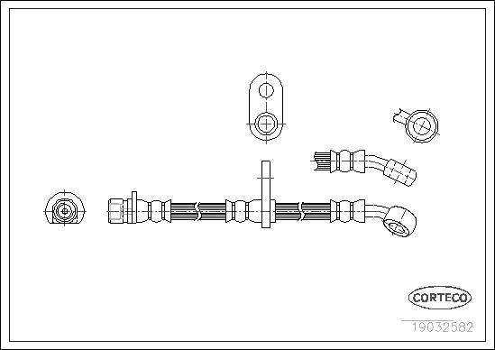 Corteco 19032582 - Тормозной шланг autospares.lv