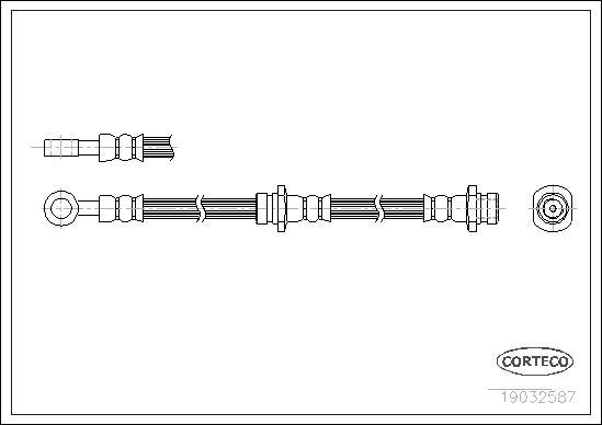 Corteco 19032587 - Тормозной шланг autospares.lv