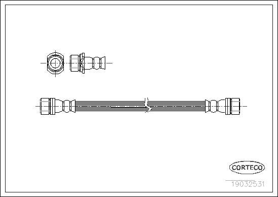 Corteco 19032531 - Тормозной шланг autospares.lv