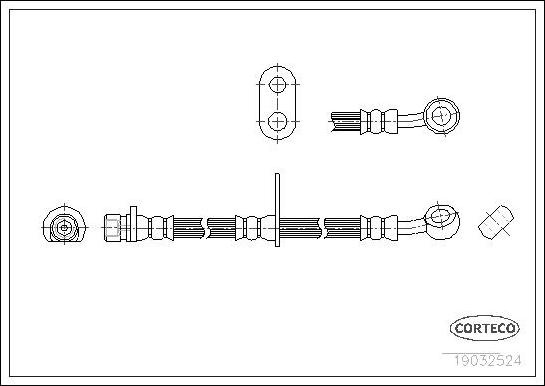 Corteco 19032524 - Тормозной шланг autospares.lv