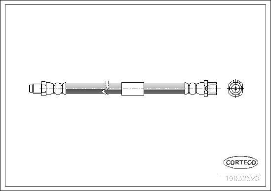 Corteco 19032520 - Тормозной шланг autospares.lv