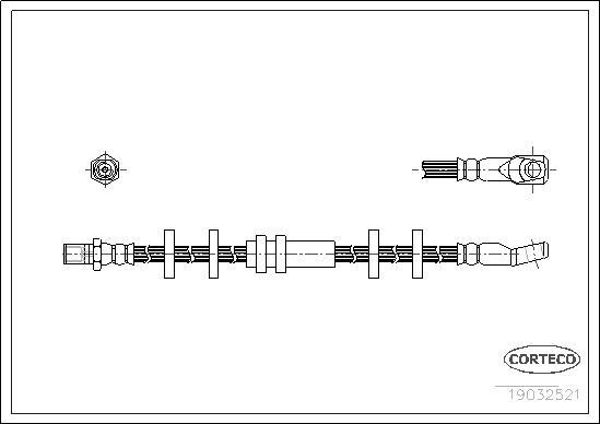 Corteco 19032521 - Тормозной шланг autospares.lv