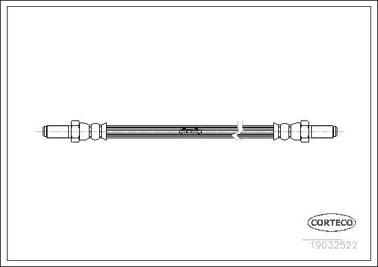 Corteco 19032522 - Тормозной шланг autospares.lv