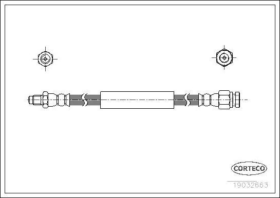 Corteco 19032663 - Тормозной шланг autospares.lv