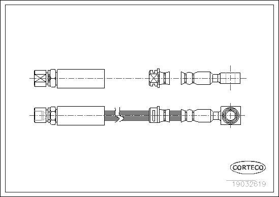 Corteco 19032619 - Тормозной шланг autospares.lv