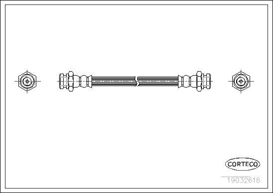 Corteco 19032616 - Тормозной шланг autospares.lv