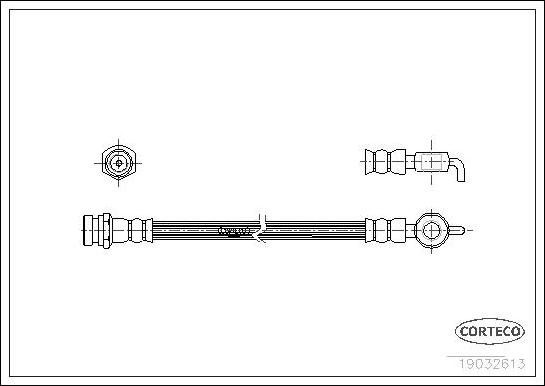 Corteco 19032613 - Тормозной шланг autospares.lv