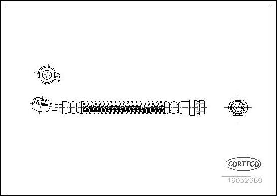 Corteco 19032680 - Тормозной шланг autospares.lv