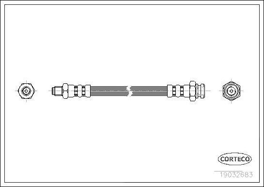 Corteco 19032683 - Тормозной шланг autospares.lv