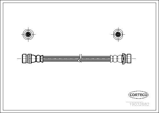 Corteco 19032682 - Тормозной шланг autospares.lv