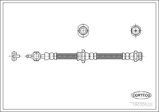 Corteco 19032620 - Тормозной шланг autospares.lv