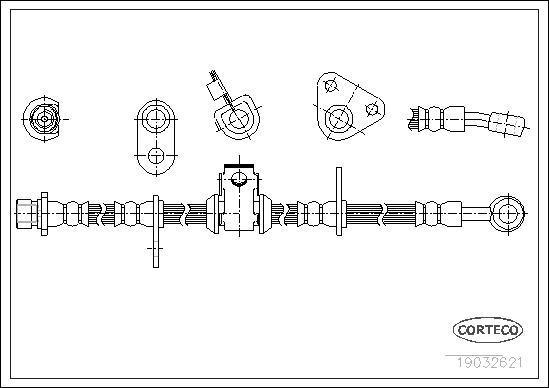 Corteco 19032621 - Тормозной шланг autospares.lv