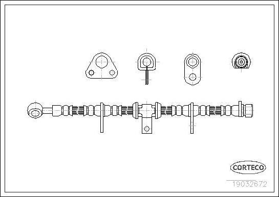 Corteco 19032672 - Тормозной шланг autospares.lv