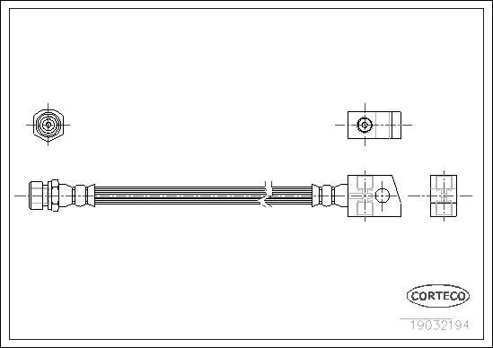 Corteco 19032194 - Тормозной шланг autospares.lv