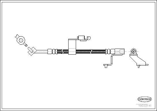 Corteco 19032141 - Тормозной шланг autospares.lv