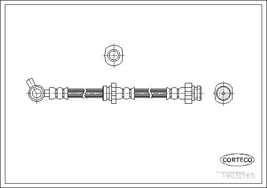 Corteco 19032165 - Тормозной шланг autospares.lv