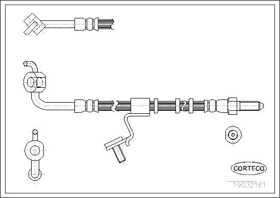 Corteco 19032161 - Тормозной шланг autospares.lv