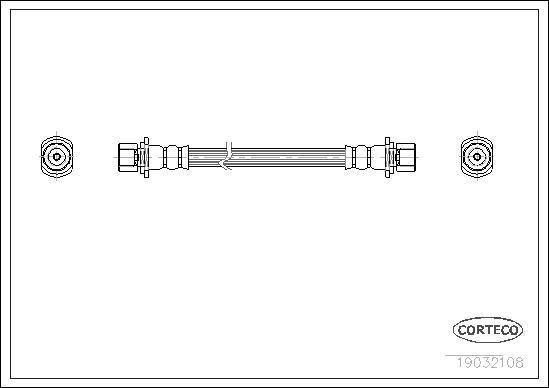 Corteco 19032108 - Тормозной шланг autospares.lv