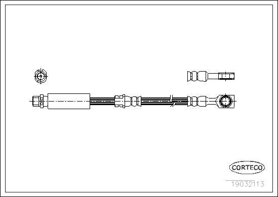 Corteco 19032113 - Тормозной шланг autospares.lv