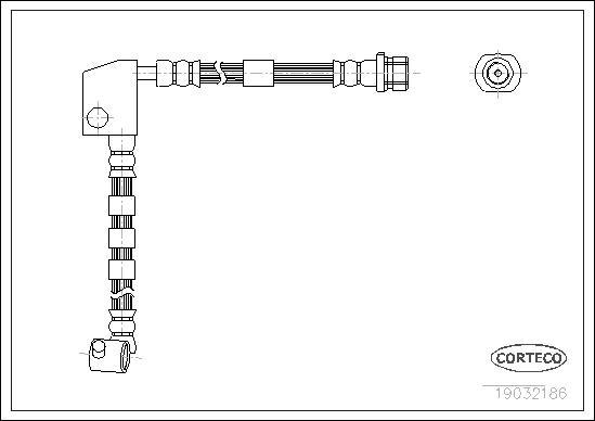 Corteco 19032186 - Тормозной шланг autospares.lv