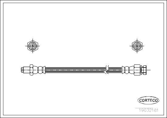 Corteco 19032181 - Тормозной шланг autospares.lv