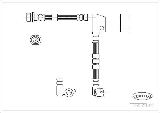 Corteco 19032182 - Тормозной шланг autospares.lv