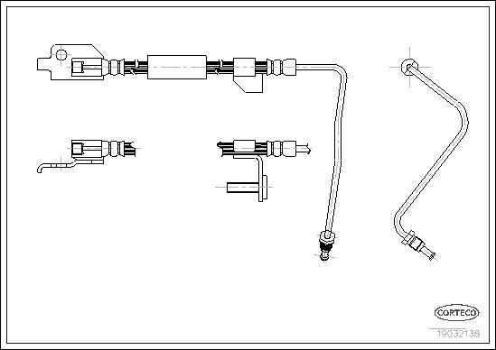 Corteco 19032138 - Тормозной шланг autospares.lv