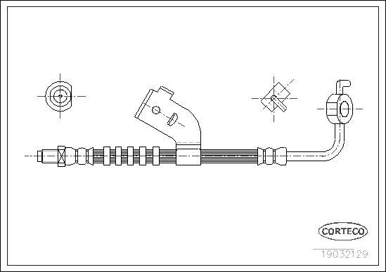 Corteco 19032129 - Тормозной шланг autospares.lv