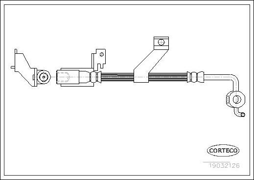 Corteco 19032126 - Тормозной шланг autospares.lv