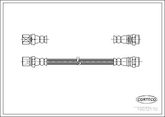 Corteco 19032170 - Тормозной шланг autospares.lv