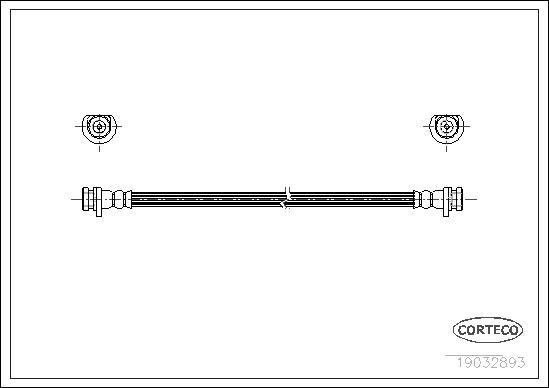 Corteco 19032893 - Тормозной шланг autospares.lv