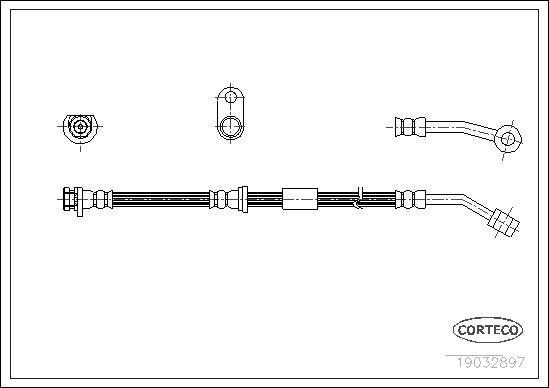 Corteco 19032897 - Тормозной шланг autospares.lv