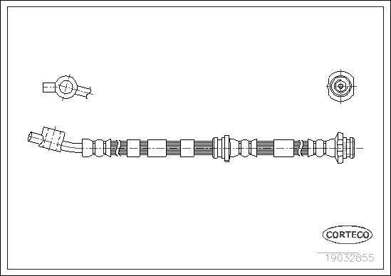 Corteco 19032855 - Тормозной шланг autospares.lv