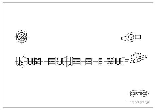 Corteco 19032856 - Тормозной шланг autospares.lv