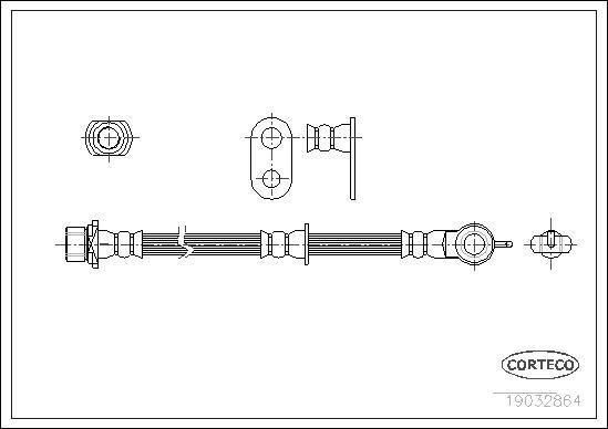 Corteco 19032864 - Тормозной шланг autospares.lv