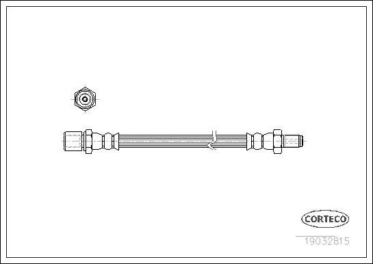 Corteco 19032815 - Тормозной шланг autospares.lv