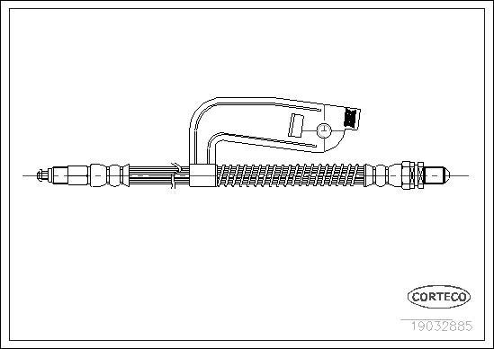 Corteco 19032885 - Тормозной шланг autospares.lv