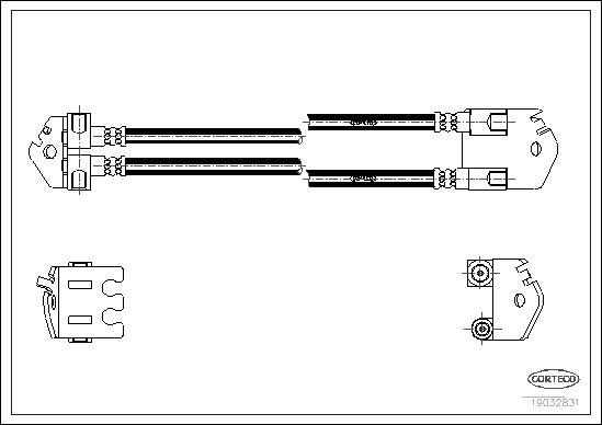 Corteco 19032831 - Тормозной шланг autospares.lv