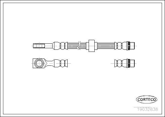 Corteco 19032838 - Тормозной шланг autospares.lv