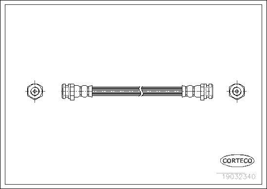 Corteco 19032340 - Тормозной шланг autospares.lv